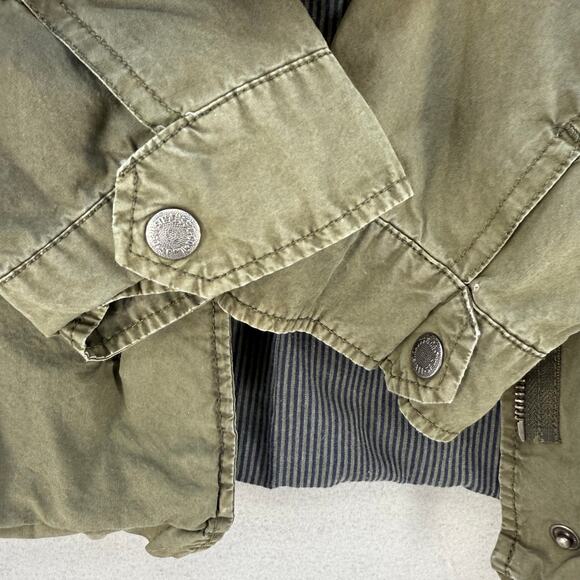 Levi Strauss & Co Jacket Women's M Olive Green Lightweight Stand Collar Military - Picture 3 of 12